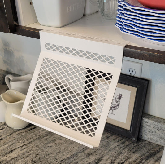 Kitchen Cabinet iPad - Recipe Stand - Tool Free, Very Stable & Hands Free