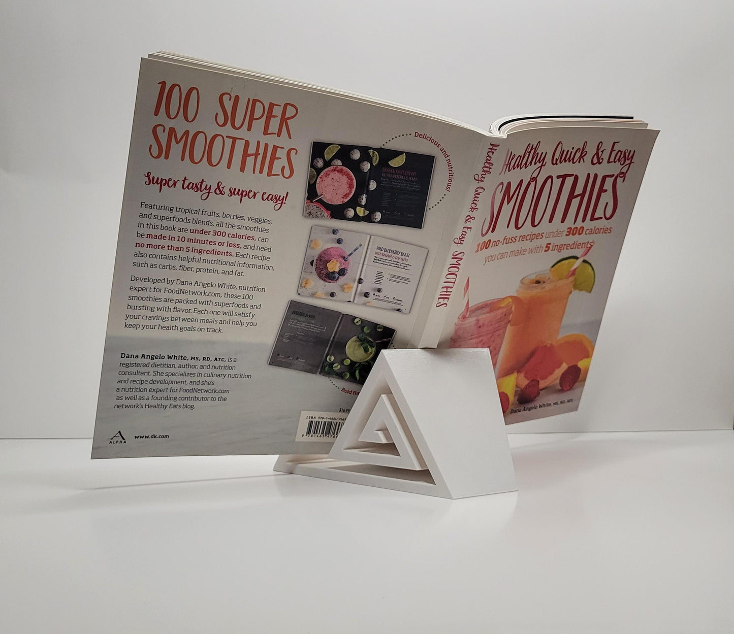 Countertop Cookbook Holder with a cool spiral design that can also hold an iPad