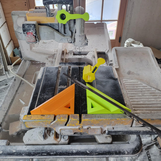 Tile Square - Edge Trim & Jolly Miter Jig – 45 Degree Angle Guide for Saws
